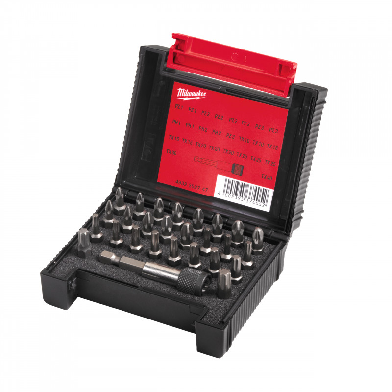 Coffret 28 Embouts de vissage + porte-embout , MILWAUKEE