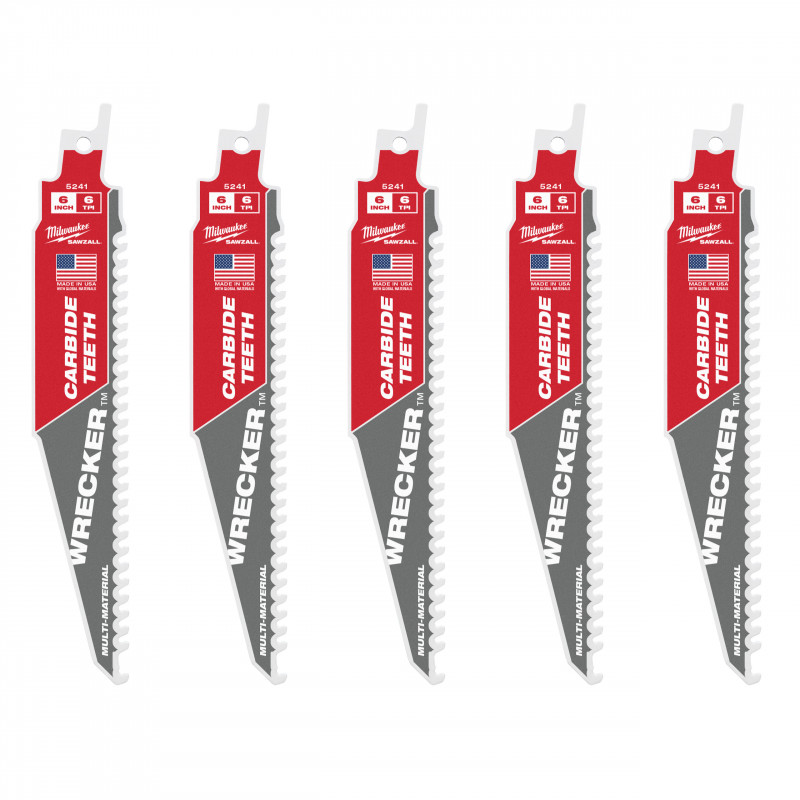 LOT DE 5 LAMES SCIE SABRE PLACO Milwaukee