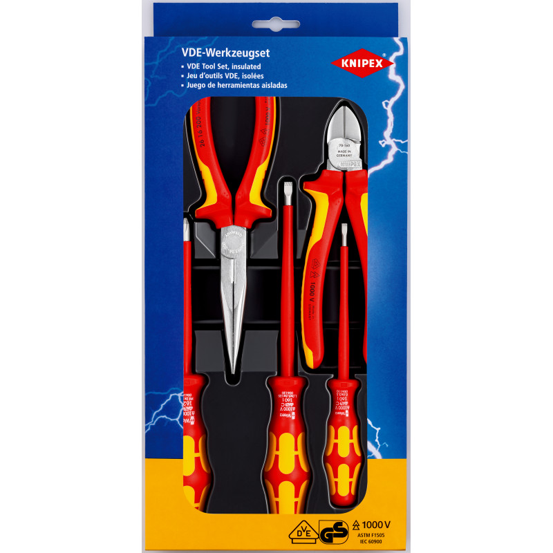 JEU DE 3 PINCES + 3 TOURNEVIS 1000V
