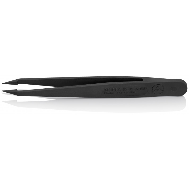 Brucelles en plastique ESD, noire Brucelles en plastique ESD, noire