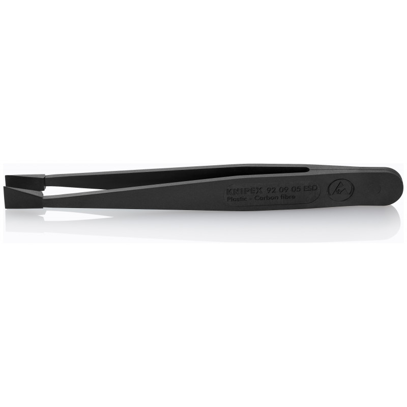 Brucelles en plastique ESD, noire Brucelles en plastique ESD, noire