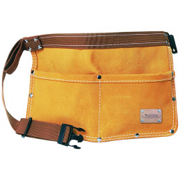 PORTE-OUTILS POCHE DOUBLE CUIR ET DAIM