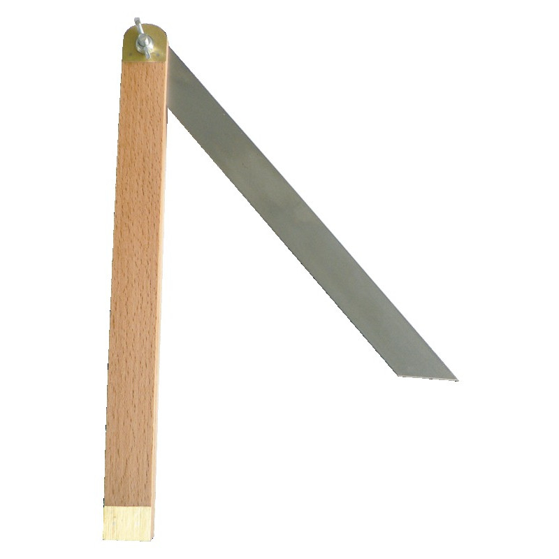 FAUSSE EQUERRE TALON BOIS 25CM 2 GARNITURES LAITON FAUSSE EQUERRE TALON BOIS 25CM 2 GARNITURES LAITON