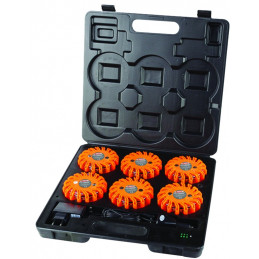 BALISES LED (VALISE 6 PCS) RECHARGEABLES + MAGNETIQUES