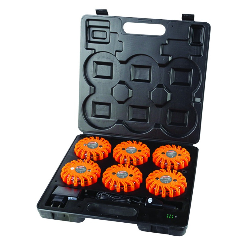 BALISES LED (VALISE 6 PCS) RECHARGEABLES + MAGNETIQUES