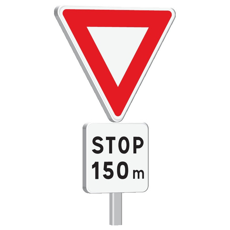 AB5-1000-Classe 1-Cédez le passage + Stop AB5-1000-Classe 1-Cédez le passage + Stop