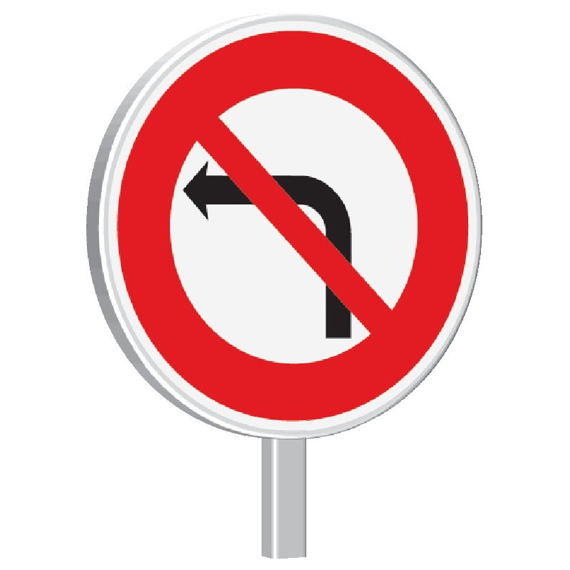 B2a-650-Classe 1-Interdiction de tourner à gauche B2a-650-Classe 1-Interdiction de tourner à gauche