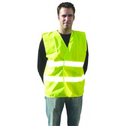 GILET JAUNE CLASSE 2 DOUBLE CEINTURE