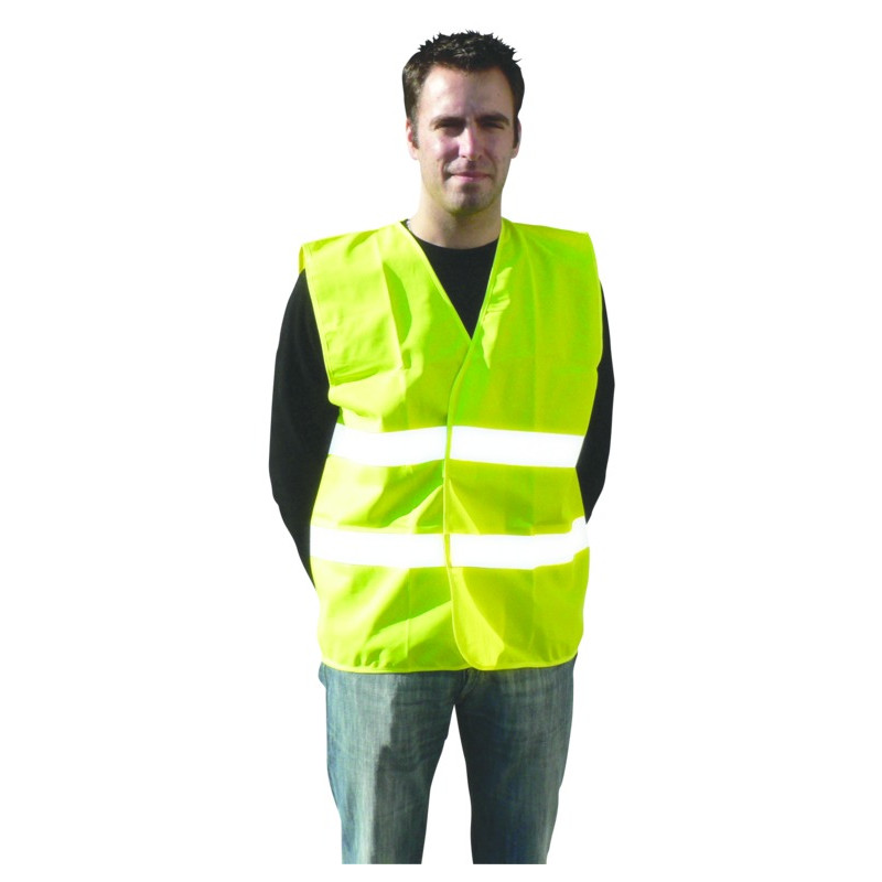 GILET JAUNE CLASSE 2 DOUBLE CEINTURE