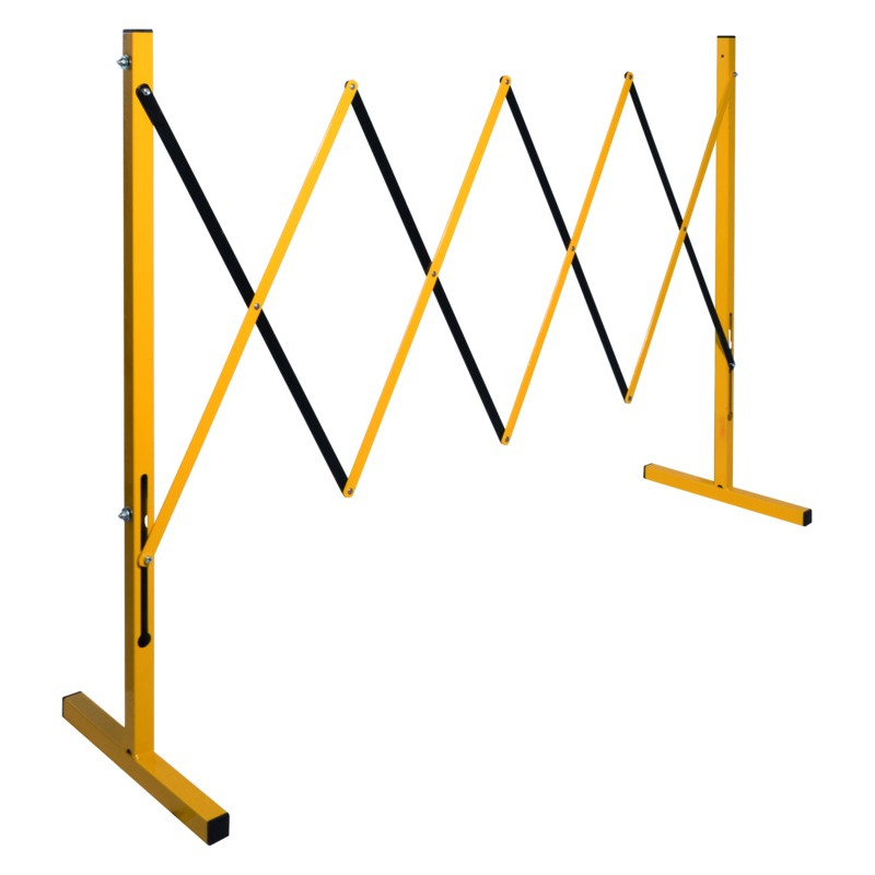 BARRIERE EXTENSIBLE DE CHANTIER JAUNE ET NOIRE