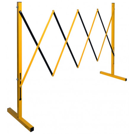 BARRIERE EXTENSIBLE DE CHANTIER JAUNE ET NOIRE