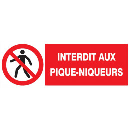 INTERDIT AUX PIQUE-NIQUEURS 200x52mm