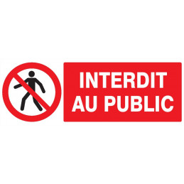 INTERDIT AU PUBLIC 200x52mm