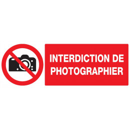 INTERDICTION DE PHOTOGRAPHIER 200x52mm