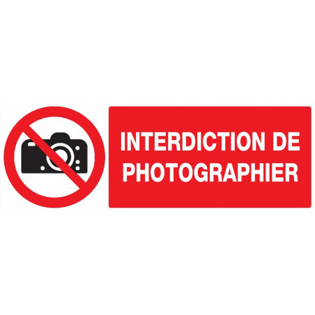 INTERDICTION DE PHOTOGRAPHIER 200x52mm