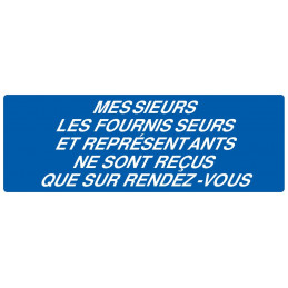 FOURNISSEURS & REPRESENTANTS RECUS SUR R.D.V 200x52mm