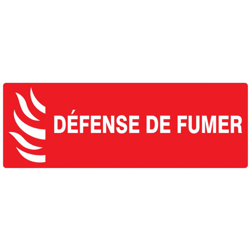 DEFENSE DE FUMER (INCENDIE) 330x200mm