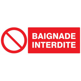 BAIGNADE INTERDITE 330x200mm