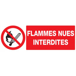 FLAMMES NUES INTERDITES 330x200mm