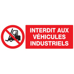 INTERDIT AUX VEHICULES INDUSTRIELS 330x200mm