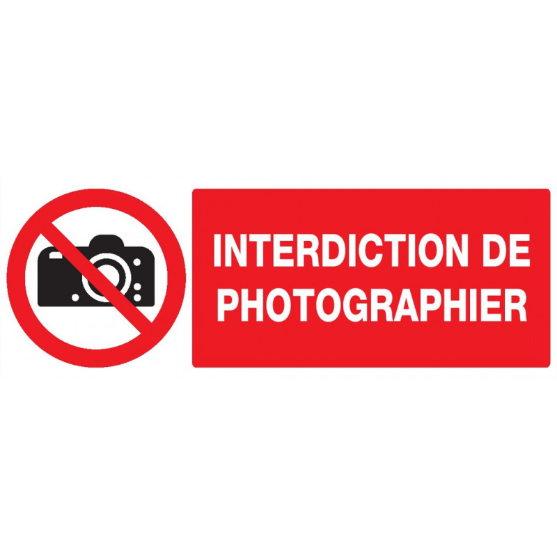 INTERDICTION DE PHOTOGRAPHIER 330x200mm