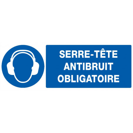 SERRE-TETE ANTIBRUIT OBLIGATOIRE 330x200mm