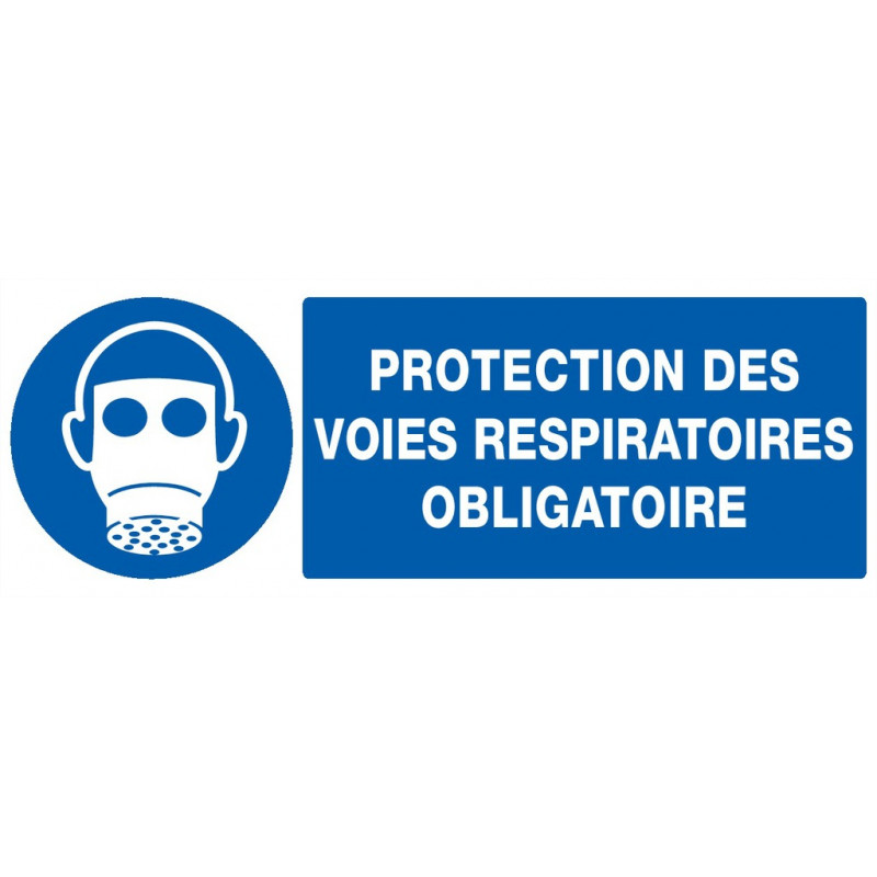 PROTECTION DES VOIES RESPIRATOIRES OBLIGAT. 330x200mm PROTECTION DES VOIES RESPIRATOIRES OBLIGAT. 330x200mm