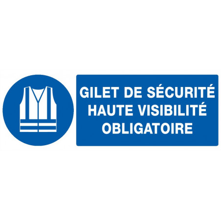 GILET DE SECURITE HAUTE VISIBILITE OBLIGAT. 330x200mm