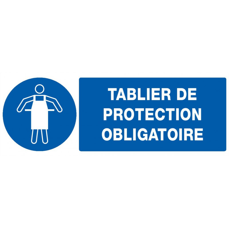 TABLIER DE PROTECTION OBLIGATOIRE 330x200mm