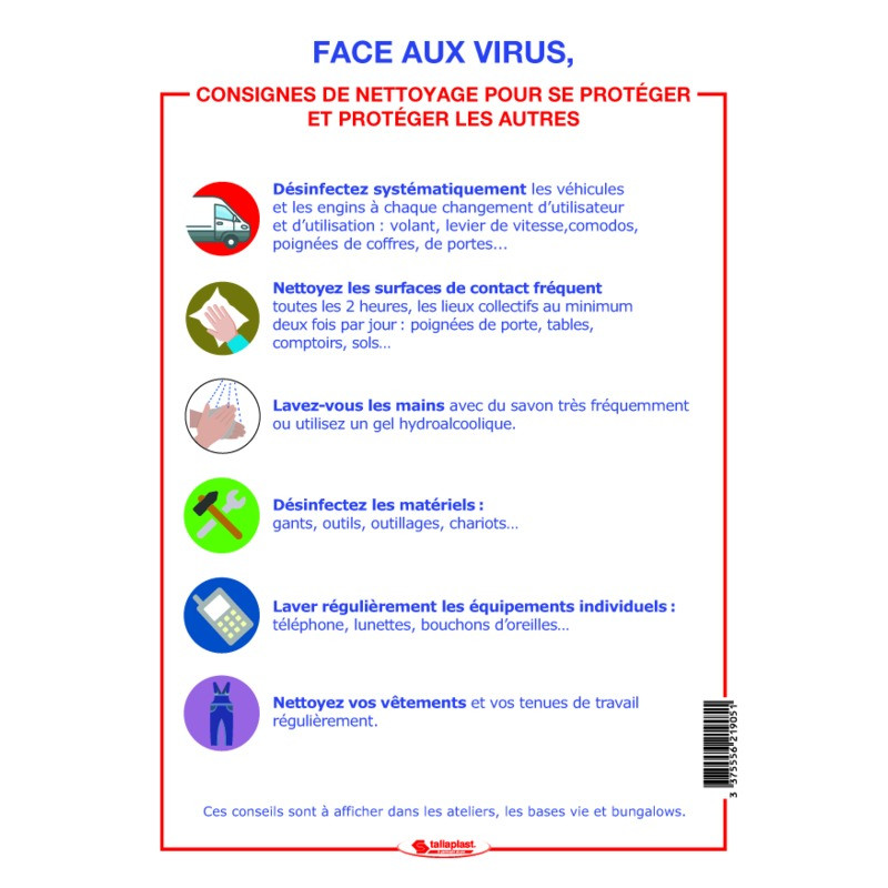LES CONSIGNES DE NETTOYAGE POUR SE PROTEGER (COVID-19) LES CONSIGNES DE NETTOYAGE POUR SE PROTEGER (COVID-19)