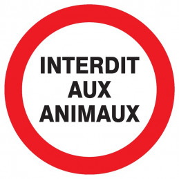 INTERDIT AUX ANIMAUX D.300mm