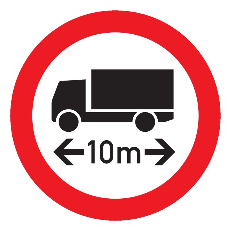 INTERDIT AUX VEHICULES DE PLUS DE 10M DE LONG D.300mm