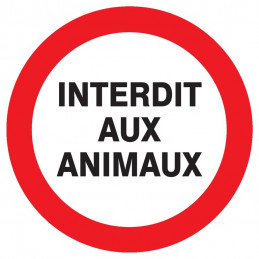 INTERDIT AUX ANIMAUX D.80mm