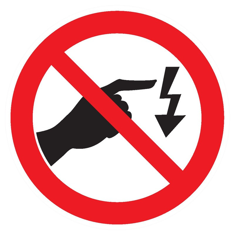INTERDIT DE TOUCHER, RISQUE D'ELECTROCUTION D.80mm INTERDIT DE TOUCHER, RISQUE D'ELECTROCUTION D.80mm