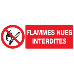 FLAMMES NUES INTERDITES 330x75mm