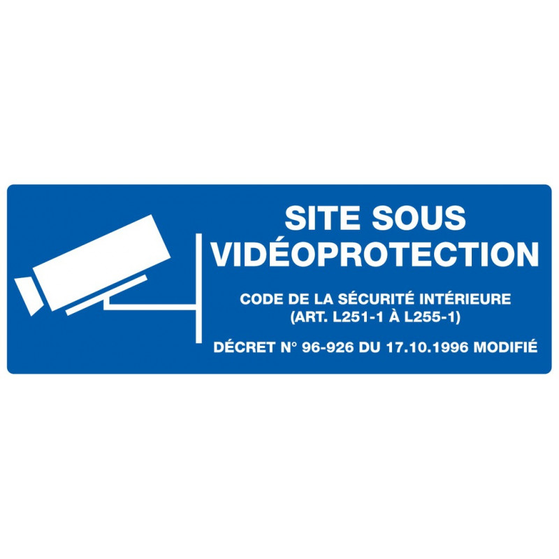 SITE SOUS VIDEOPROTECTION 330x75mm SITE SOUS VIDEOPROTECTION 330x75mm