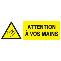 DANGER, ATTENTION A VOS MAINS 330x75mm