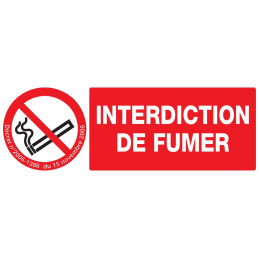 INTERDICTION DE FUMER (DECRET DU 15/11/2006) 330x75mm