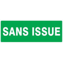 SANS ISSUE (SECOURS) 330x75mm