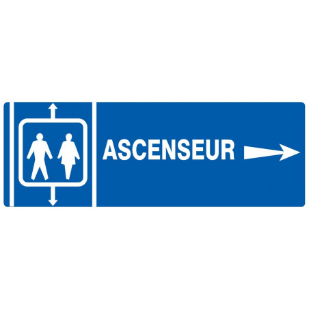 ASCENSEUR FLECHE A DROITE 330x75mm