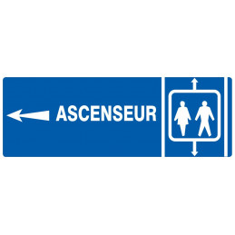 ASCENSEUR FLECHE A GAUCHE 330x75mm