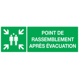 POINT DE RASSEMBLEMENT APRES EVACUATION 330x120mm