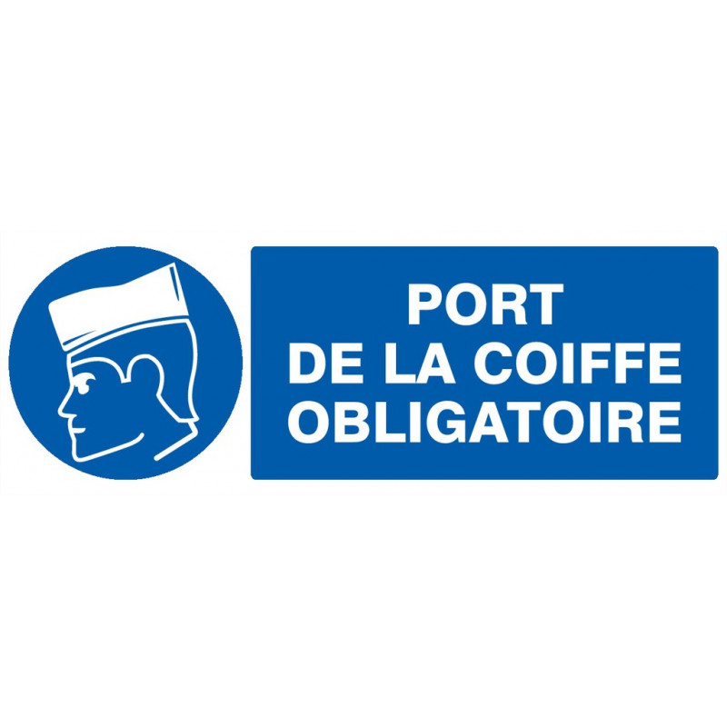 PORT DE LA COIFFE OBLIGATOIRE 330x120mm PORT DE LA COIFFE OBLIGATOIRE 330x120mm