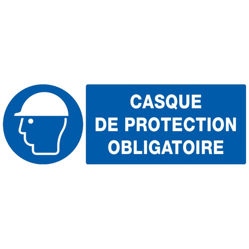 CASQUE DE PROTECTION OBLIGATOIRE 330x120mm