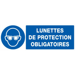 LUNETTES DE PROTECTION OBLIGATOIRES 330x120mm