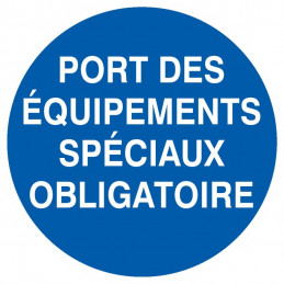 PORT DES EQUIPEMENTS SPECIAUX OBLIGATOIRE D.180mm