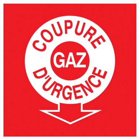 COUPURE GAZ D'URGENCE 200x200mm