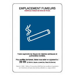 EMPLACEMENT FUMEURS 210X297mm (A4) PS CHOC