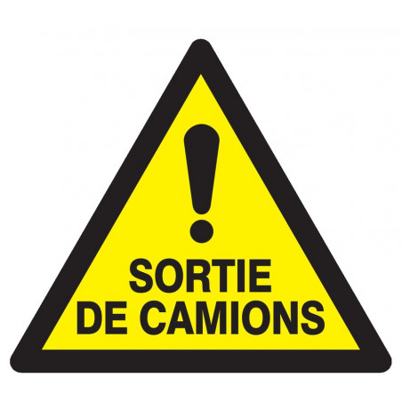 DANGER SORTIE DE CAMIONS 300x300x300mm