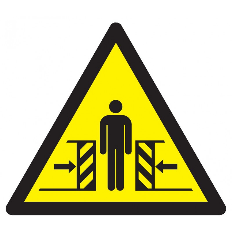 DANGER, ECRASEMENT 100X100X100mm DANGER, ECRASEMENT 100X100X100mm